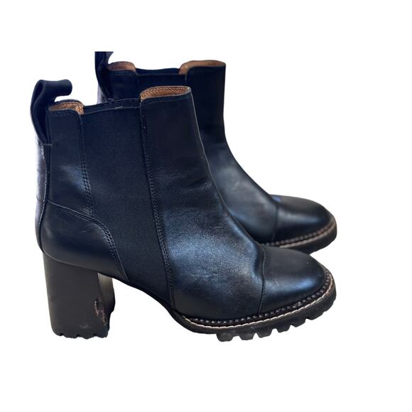 See by Chloe Mallory Leather Chelsea Booties black size ??? $475 - Picture 3 of 8